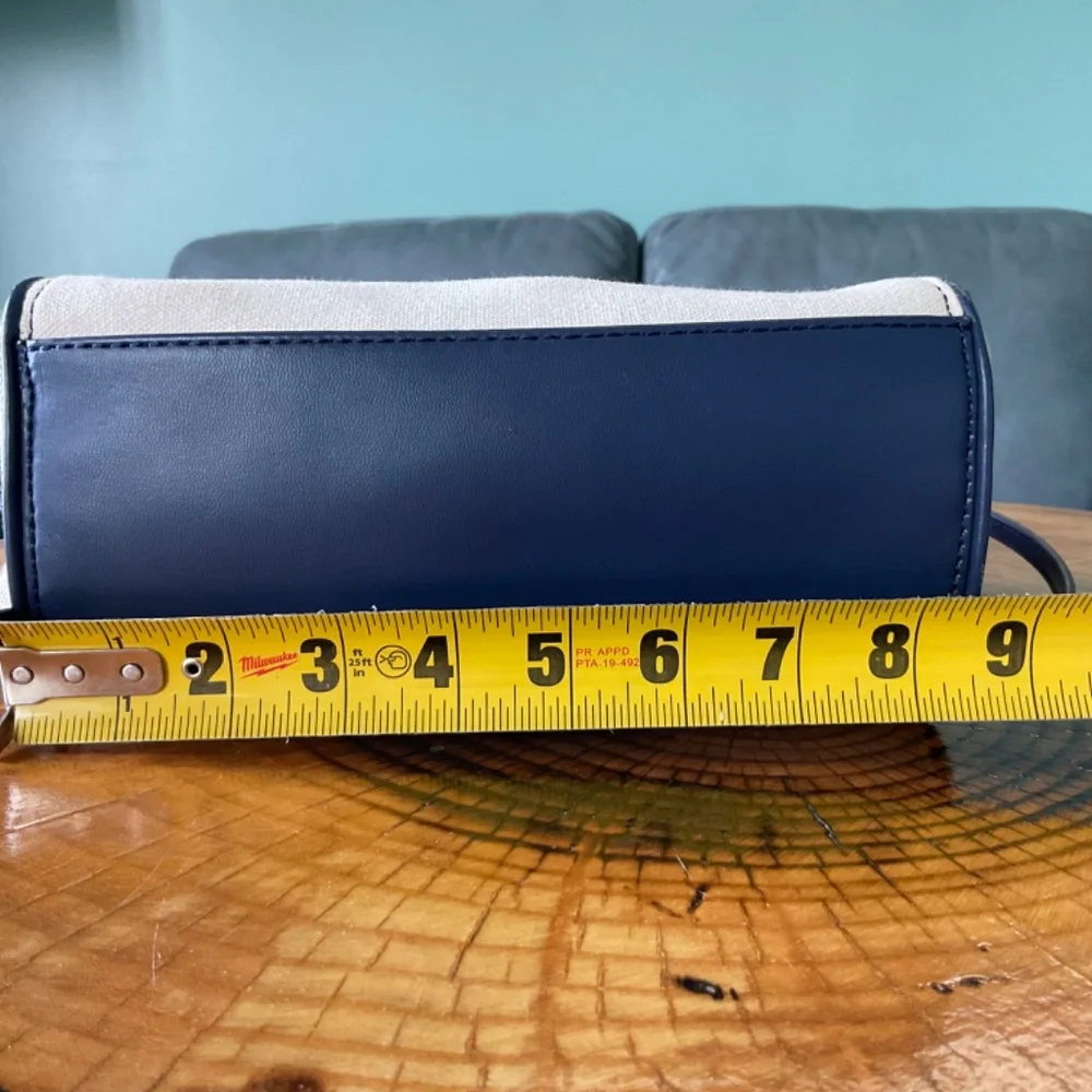 Tommy Hilfiger Fabric Handbag Navy Blue & White